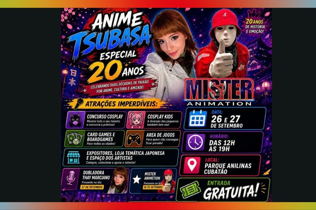 Cubatão celebra 20 anos do Festival Anime Tsubasa