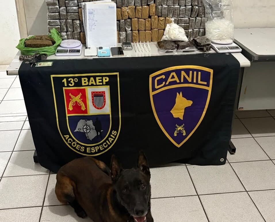 Homem preso com 78 kg de drogas em Marília