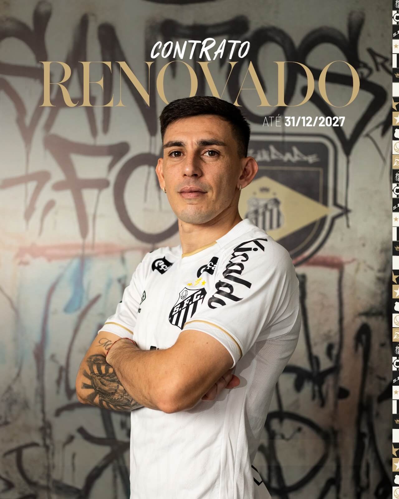 Santos renova contrato de Escobar até 2027