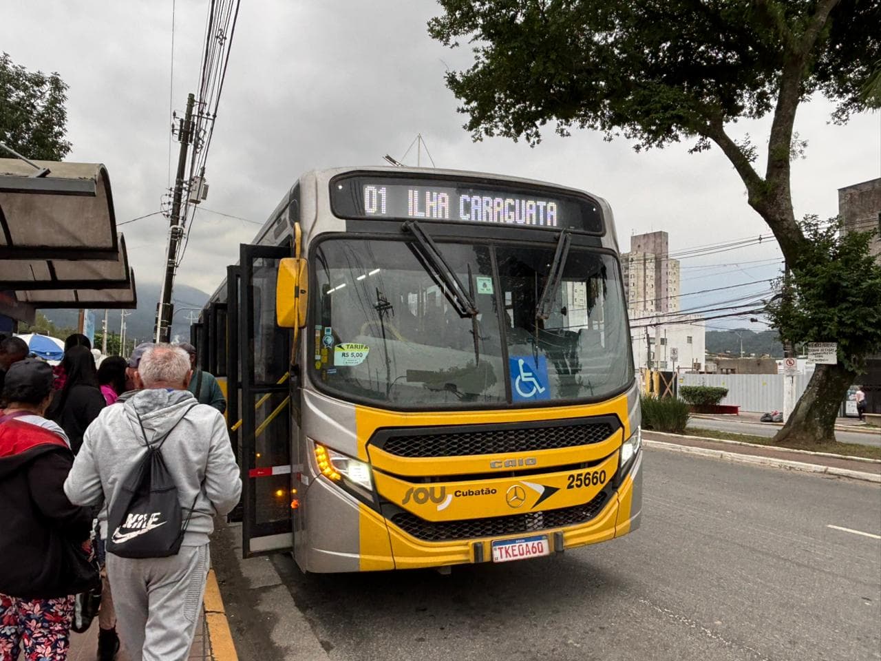 Linha 1 de ônibus muda itinerário em Cubatão