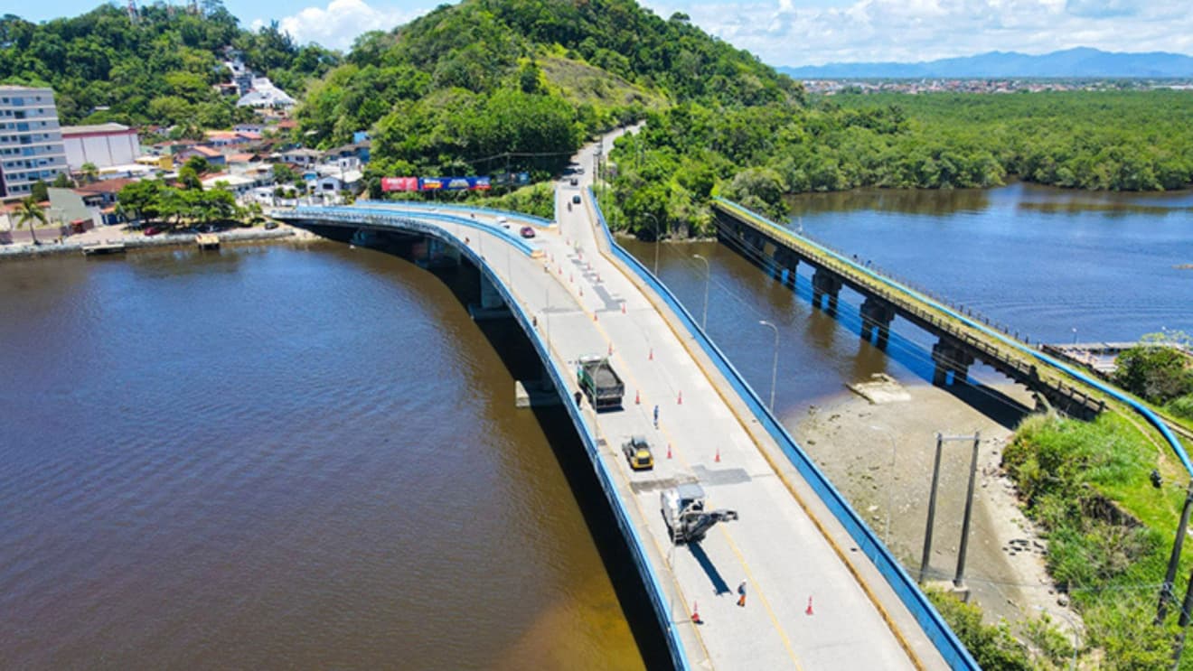 Ponte do Rio Itanhaém tem interdições para manutenção