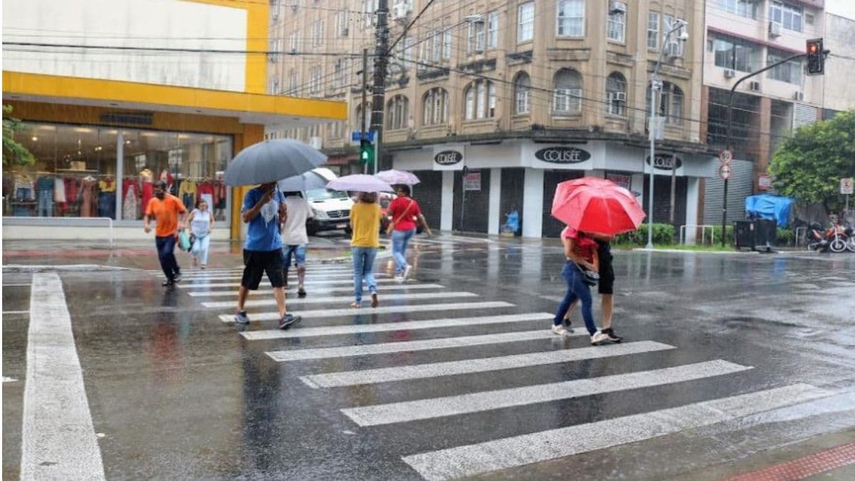 Frente fria atinge Baixada Santista com ventos fortes