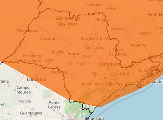 Alerta Laranja em Ribeirão Preto