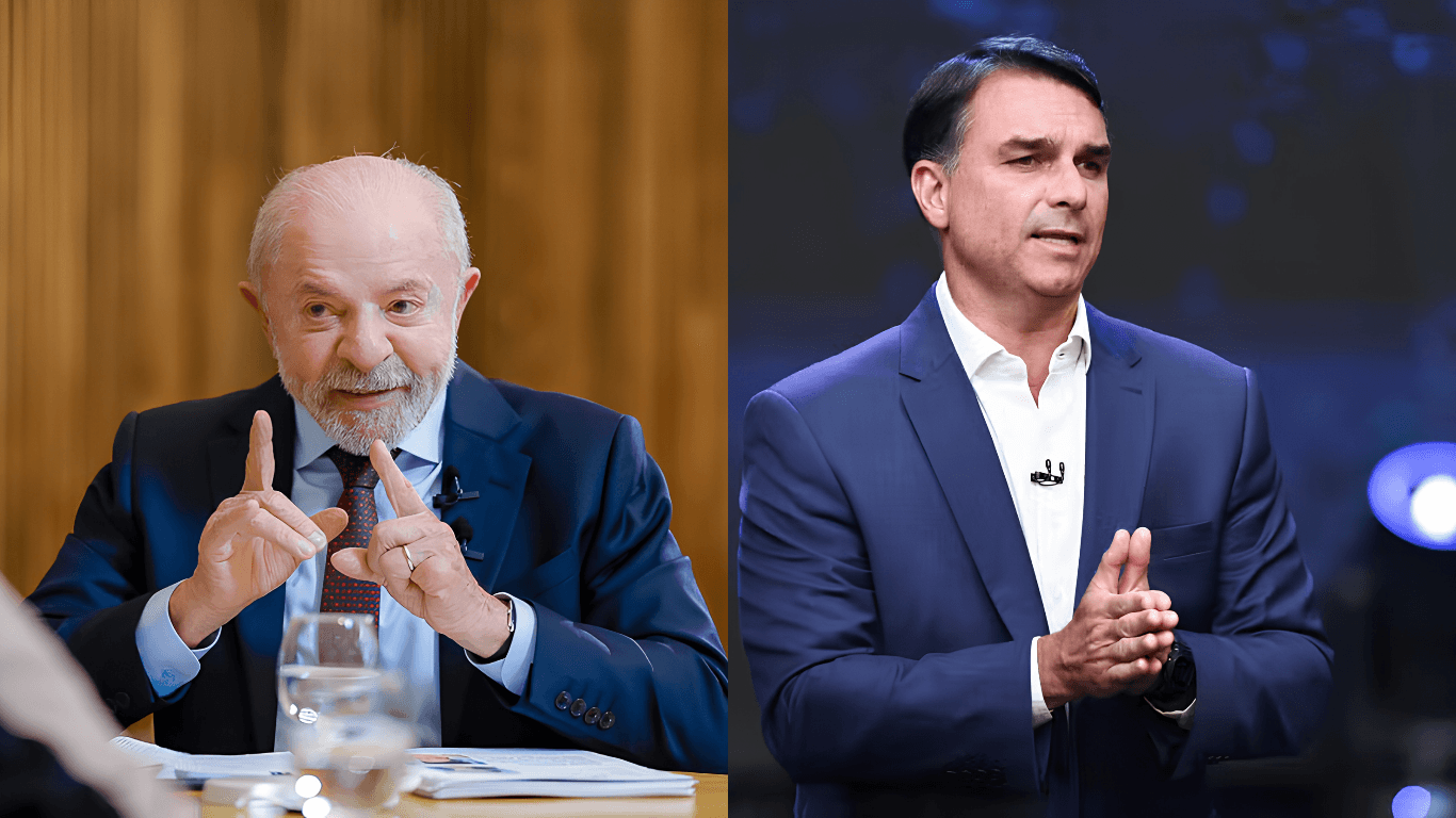 Flávio Bolsonaro aparece à frente de Lula, mas há empate técnico em pesquisa