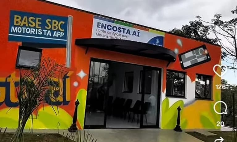 São Bernardo inaugura ponto de apoio a motoristas de app