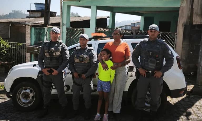PM localiza criança desaparecida em Rio Grande da Serra