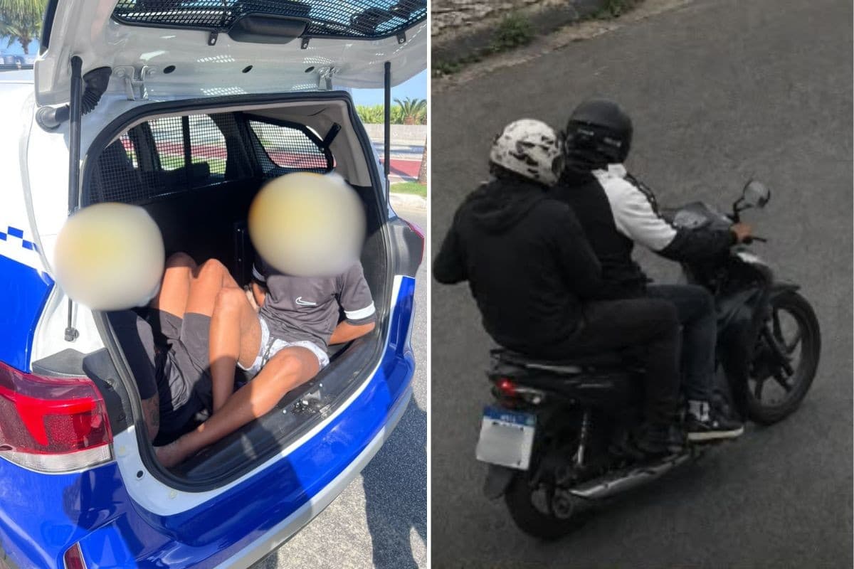 Adolescentes detidos com moto clonada em Praia Grande