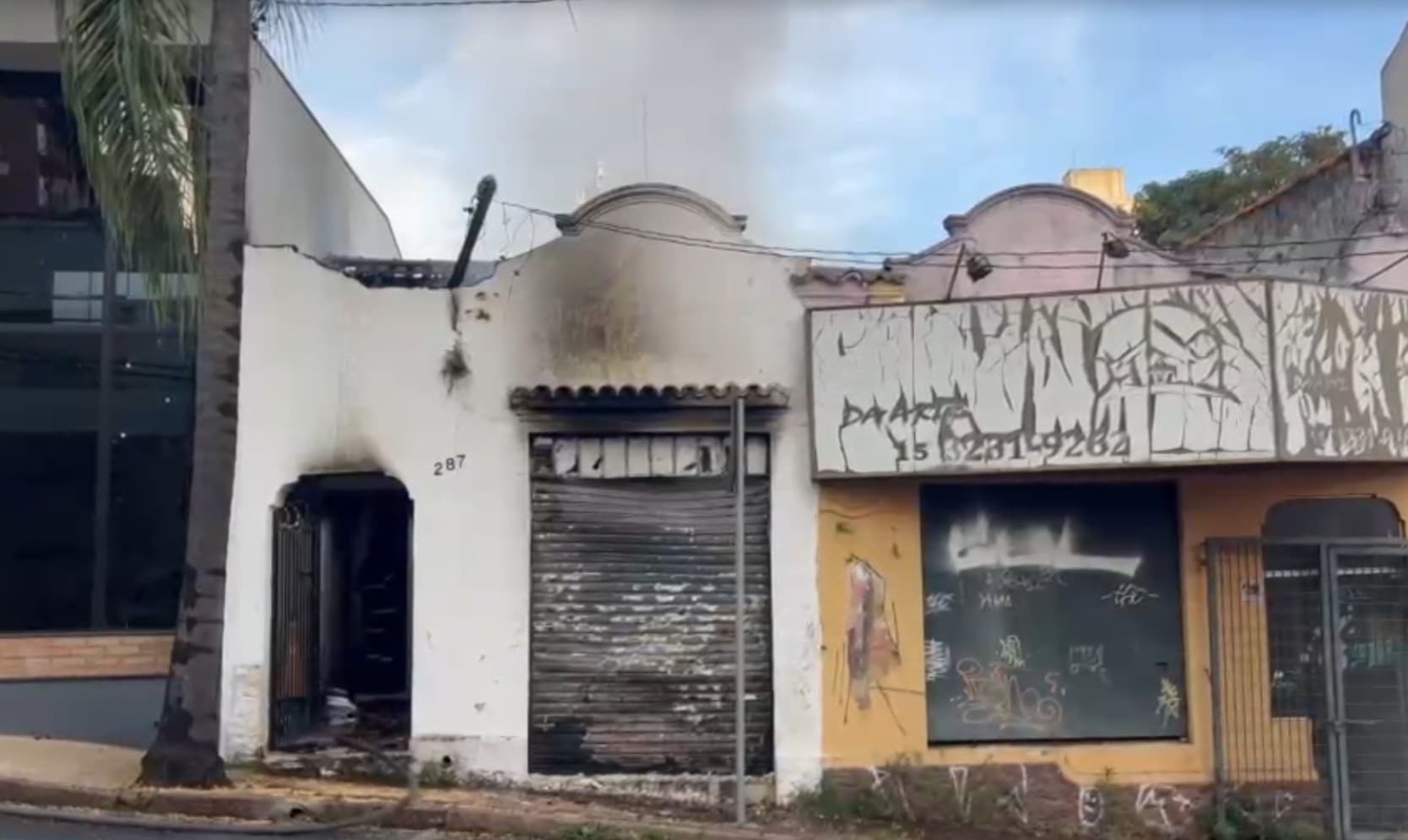 Incêndio criminoso atinge casa no centro de Sorocaba