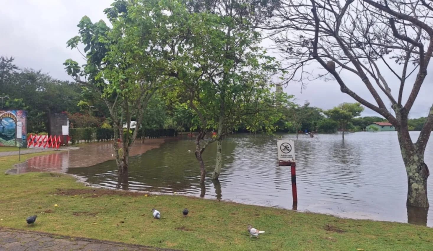 Parque Centenário é interditado em Mogi das Cruzes