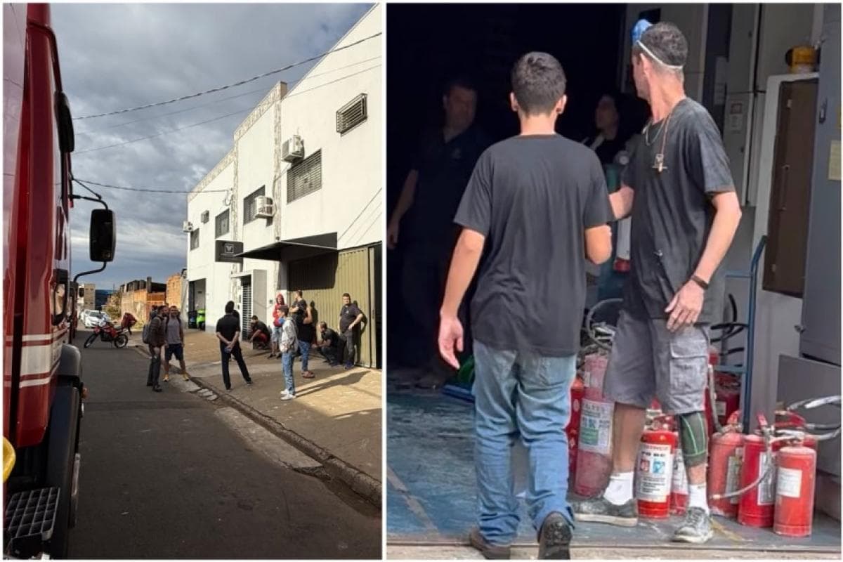 Explosão em fábrica deixa funcionário ferido