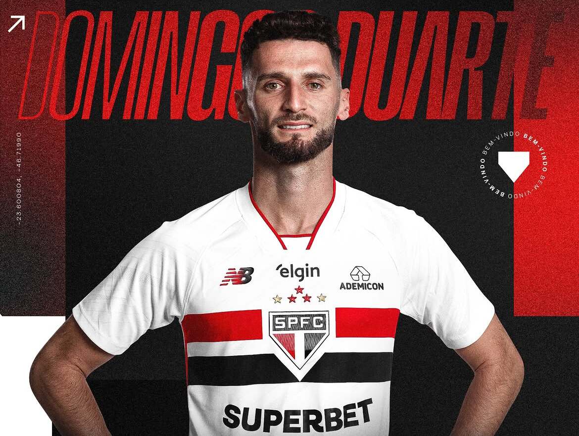 São Paulo contrata zagueiro português Domingos Duarte