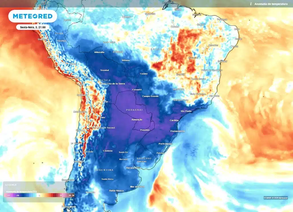 Frente fria chega a Campinas com queda brusca de temperatura