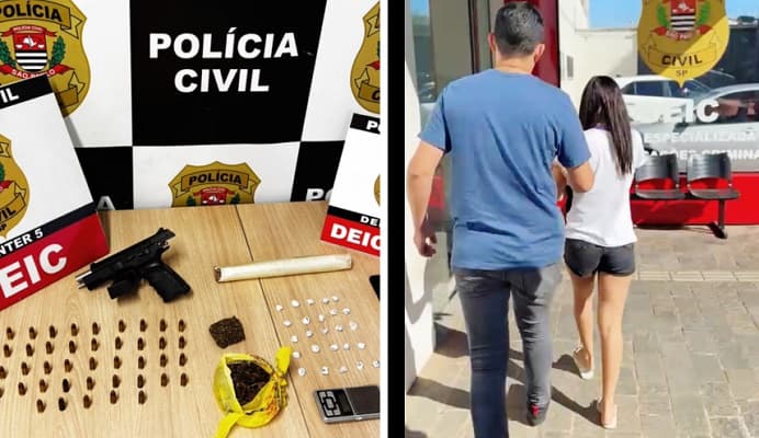 Mulher é presa com arma e drogas em Rio Preto